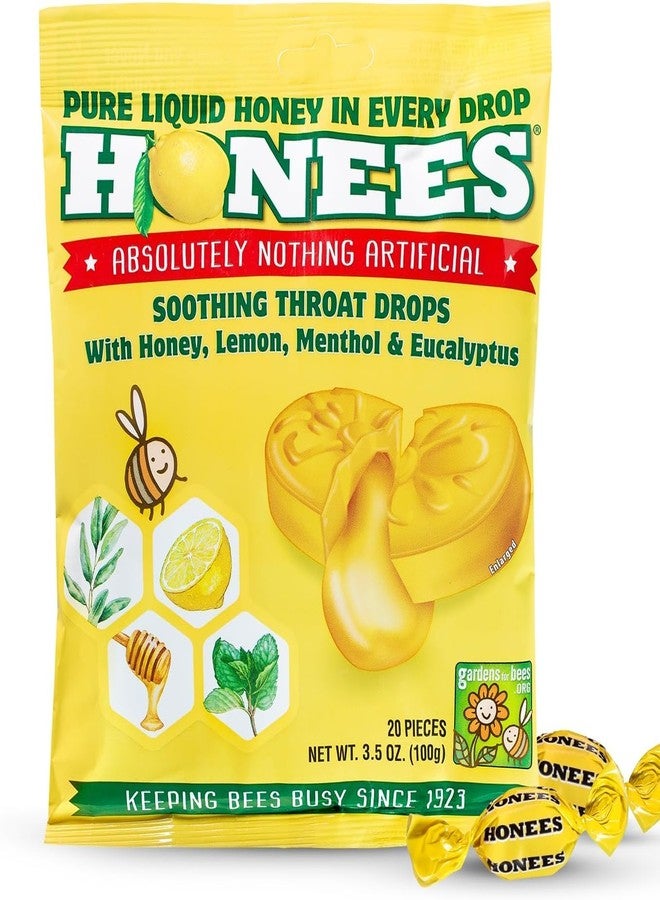 Honees, Cough Drops, Honey Lemon, 20 Drops - Image 1